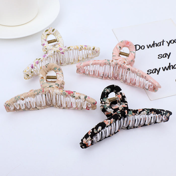 Wholesale hair clips plastic floral shark clips JDC-HC-MDL003