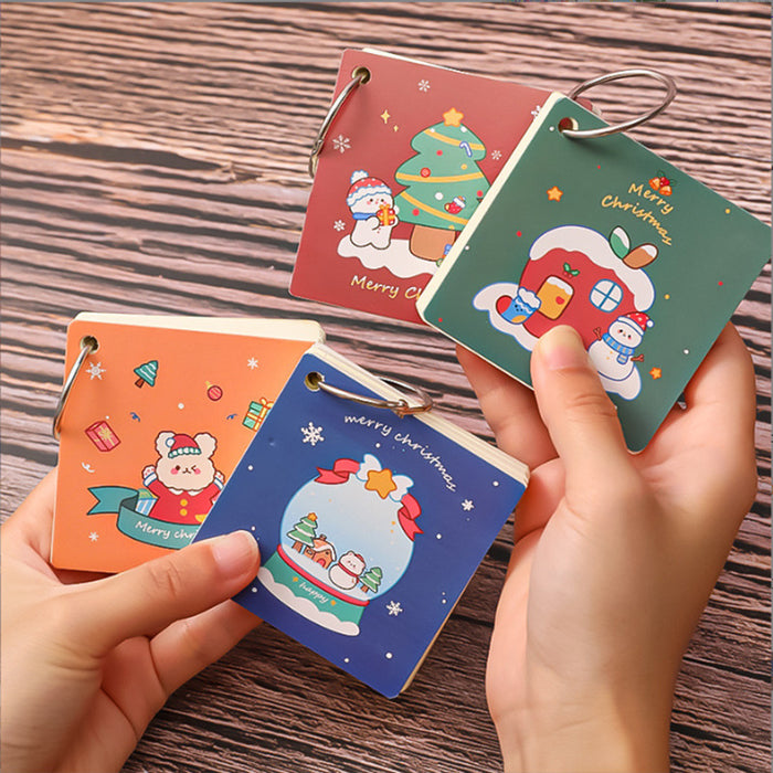 Wholesale Notebook Paper Cartoon Christmas Iron Circle Memo Pad JDC-NK-KuY004