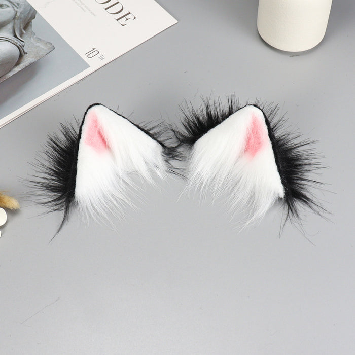 Jewelry WholesaleWholesale plush cat ear hair accessories handmade JK fox ear hair clip JDC-HC-XYu001 Hair Clips 新域 %variant_option1% %variant_option2% %variant_option3%  Factory Price JoyasDeChina Joyas De China