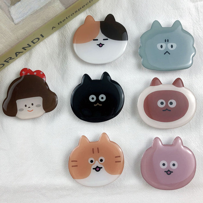 Wholesale Grips Acrylic Cartoon Cat Airbag Holder MOQ≥5 JDC-PS-CHYI002