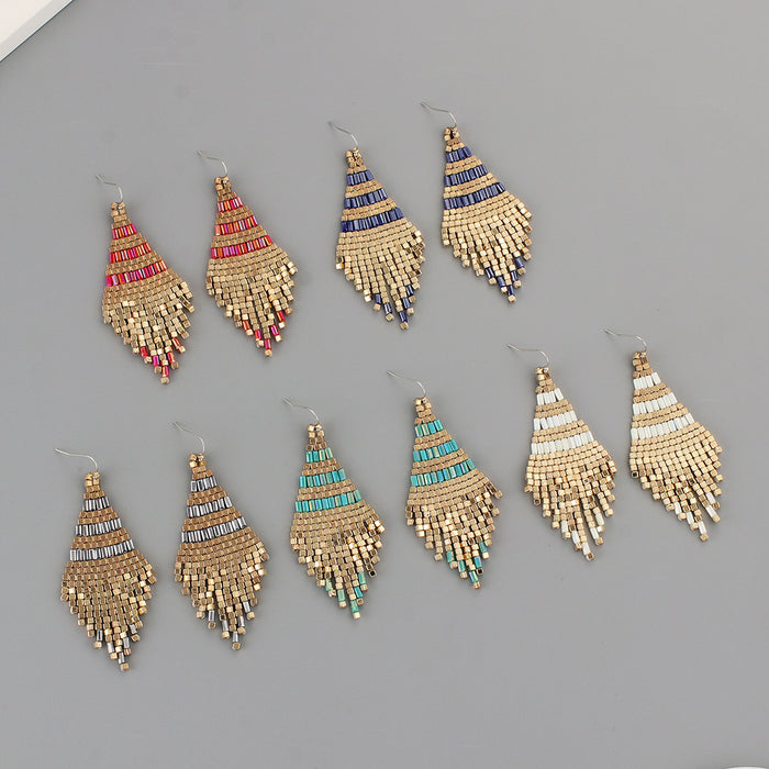 Jewelry WholesaleWholesale Vintage Ethnic Boho Tassel Earrings JDC-ES-YuanQ004 Earrings 圆沁 %variant_option1% %variant_option2% %variant_option3%  Factory Price JoyasDeChina Joyas De China