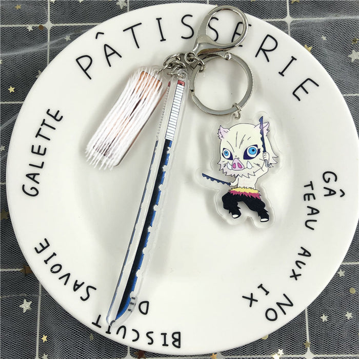 Wholesale Acrylic Double Sided Pendant Keychain Cute Key Ring (M) JDC-KC-TMMY004