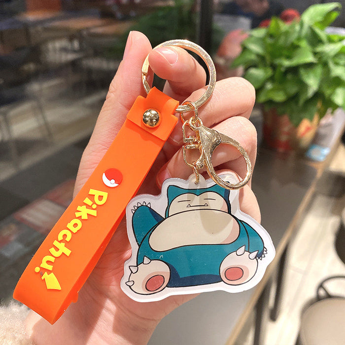 Wholesale keychain PVC soft glue cute cartoon three-dimensional doll schoolbag pendant MOQ≥2 JDC-KC-LeZ022