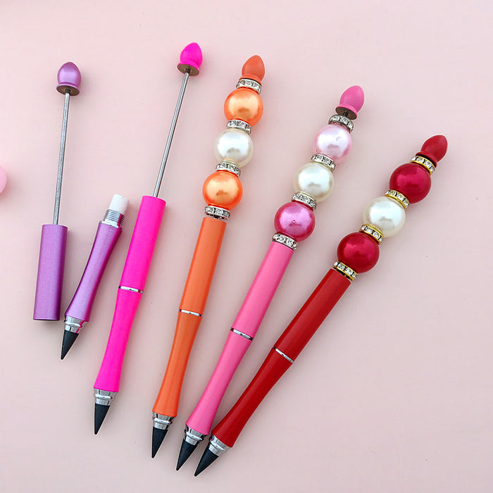 Wholesale Beadable Pens DIY Metal  Pencil With Eraser JDC-PC-BF004