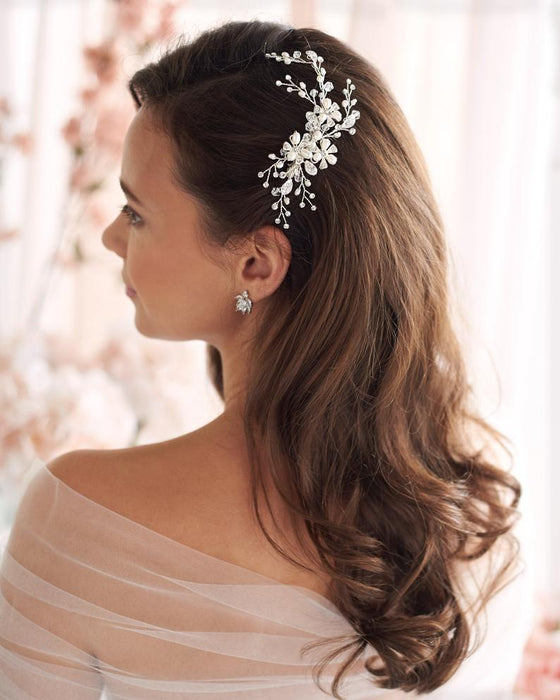 Wholesale bridal headwear leaf hairpin braided hair clip JDC-HC-Nianc001