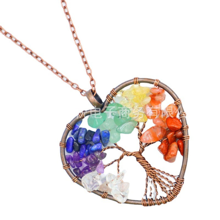 Wholesale 7 Colors Gravel Colorful Necklace JDC-NE-Xinyue002