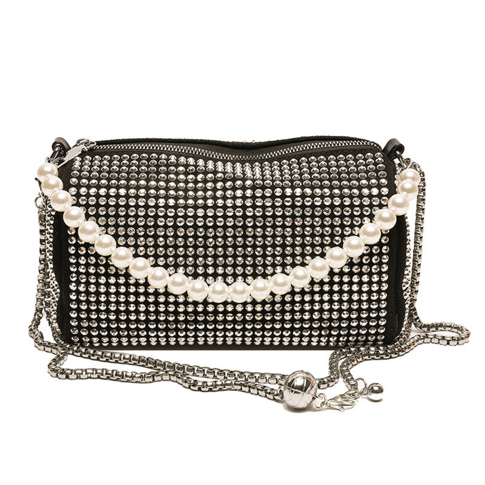 Wholesale Shoulder Bag Polyester Small Golden Ball Chain With Drill Messenger Bag JDC-SD-Suok003