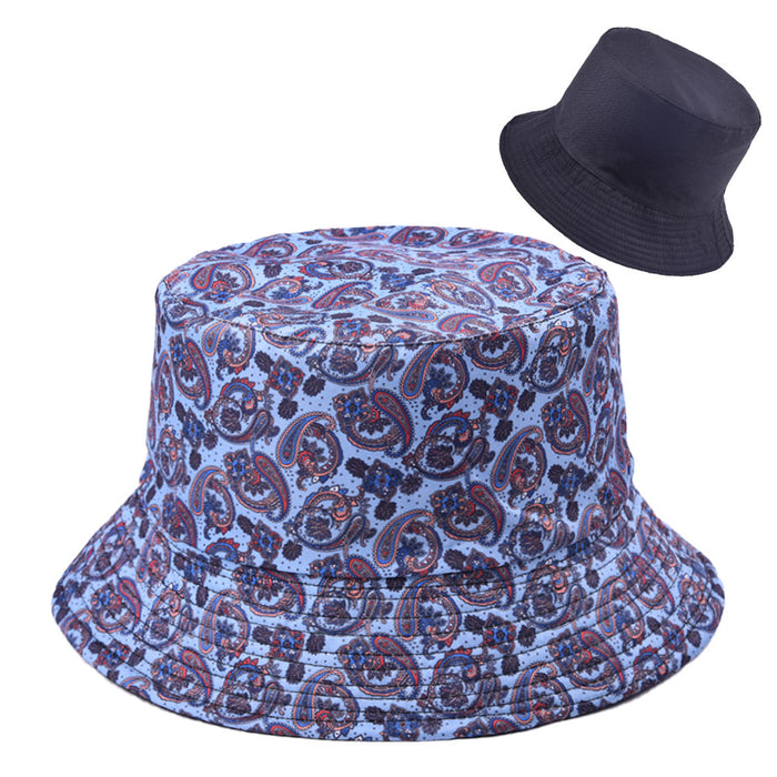 Wholesale Vintage Print Bucket Hat Reversible Sunshade MOQ≥2 JDC-FH-WenR019