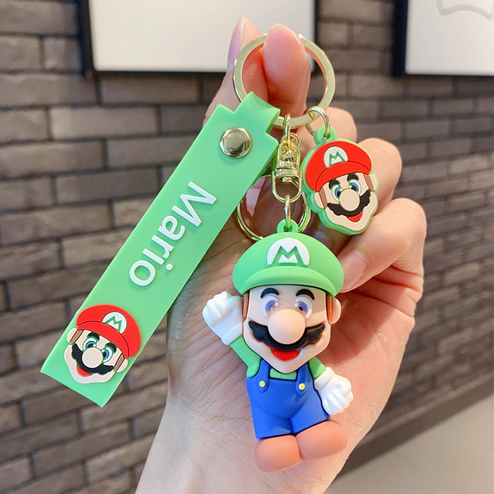 Wholesale Keychains Hardware PVC Cartoon Figure Mario(M) JDC-KC-OShi033