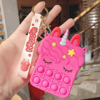 Jewelry WholesaleWholesale Silicone Decompression Coin Purse Keychain JDC-KC-FeiRun020 Keychains 飞润 %variant_option1% %variant_option2% %variant_option3%  Factory Price JoyasDeChina Joyas De China