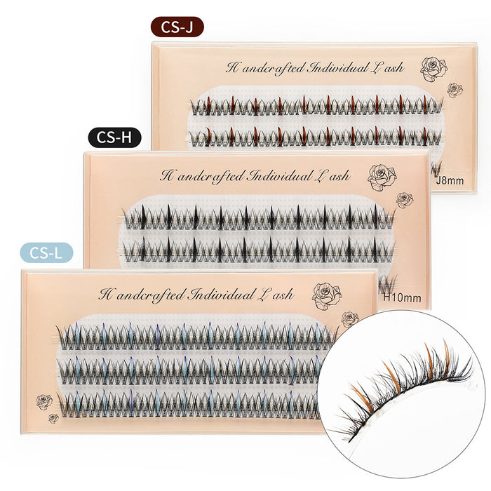 Wholesale Blossom Planting False Eyelashes Color Single Cluster JDC-EY-LanJL005