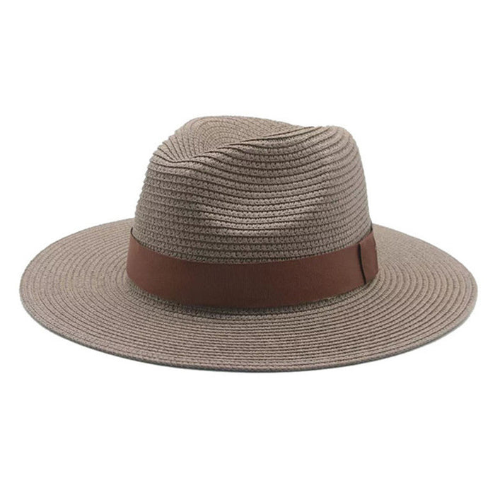 Jewelry WholesaleWholesale Black Belt Outdoor Beach Straw Hat JDC-FH-Guanchuan003 Fashionhat 冠川 %variant_option1% %variant_option2% %variant_option3%  Factory Price JoyasDeChina Joyas De China