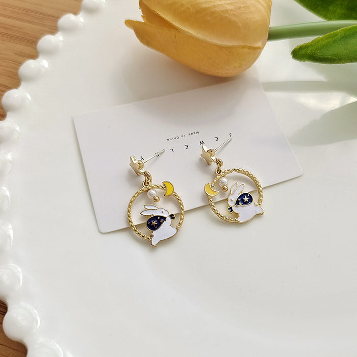 Wholesale earrings other cute funny funny bunny JDC-ES-BLD008