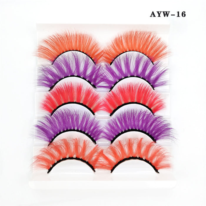 Jewelry WholesaleWholesale Color Messy False Eyelashes 5 Pairs Pack JDC-EY-LDian002 eyelashes 靓点 %variant_option1% %variant_option2% %variant_option3%  Factory Price JoyasDeChina Joyas De China