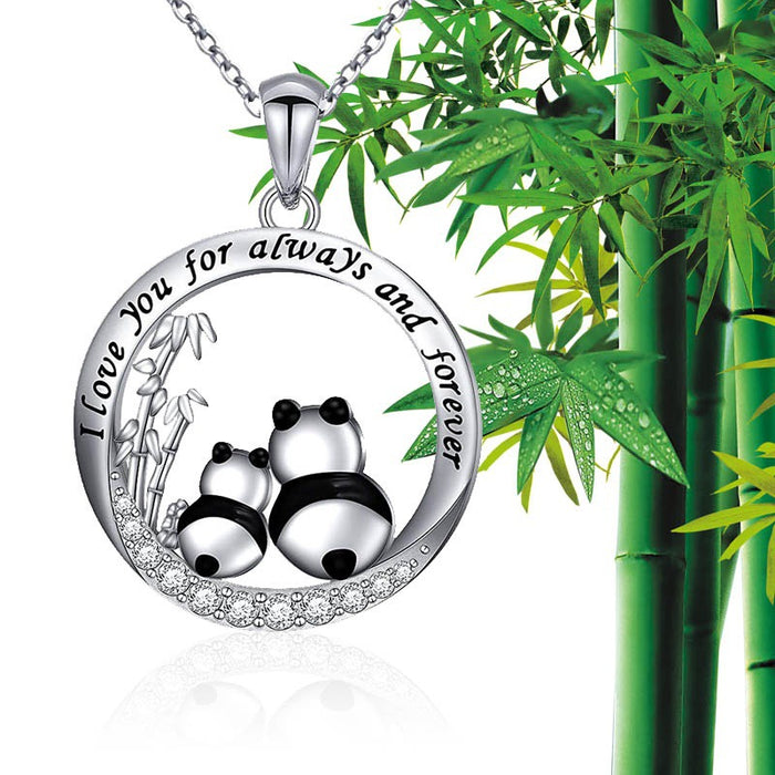 Wholesale Alloy Painting Oil Panda Necklace JDC-NE-XunO016