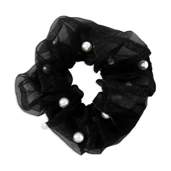 Wholesale Hair Scrunchies Yarn Imitation Pearl Elegant Temperament JDC-HS-YuL003