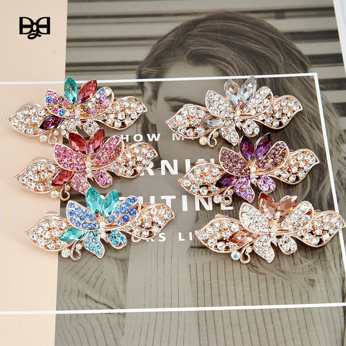 Jewelry WholesaleWholesale butterfly flying crystal diamond hairpin JDC-HC-HG010 Hair Clips 花顾 %variant_option1% %variant_option2% %variant_option3%  Factory Price JoyasDeChina Joyas De China