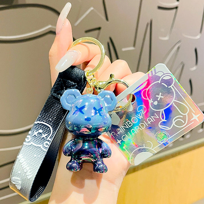 Wholesale Resin Gradient Color Bear Keychain (M) JDC-KC-ManM021