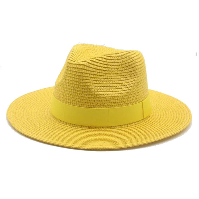 Jewelry WholesaleWholesale Black Belt Outdoor Beach Straw Hat JDC-FH-Guanchuan003 Fashionhat 冠川 %variant_option1% %variant_option2% %variant_option3%  Factory Price JoyasDeChina Joyas De China