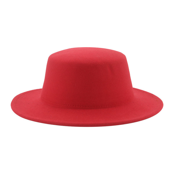 Jewelry WholesaleWholesale flat hat woolen wide brim hat JDC-FH-Guanchuan006 Fashionhat 冠川 %variant_option1% %variant_option2% %variant_option3%  Factory Price JoyasDeChina Joyas De China