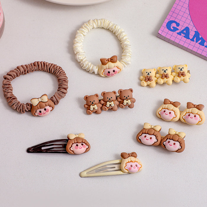 Wholesale hairpin plastic cartoon bear rabbit JDC-HC-GuangShun004