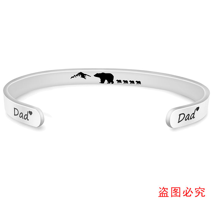 Jewelry WholesaleWholesale stainless steel bear father's Day gift Bracelet JDC-BT-ganggu008 Bracelet 钢古 %variant_option1% %variant_option2% %variant_option3%  Factory Price JoyasDeChina Joyas De China