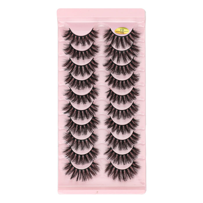 Wholesale volume false eyelashes 7D curling natural thick 10 pairs JDC-EY-LanJL003