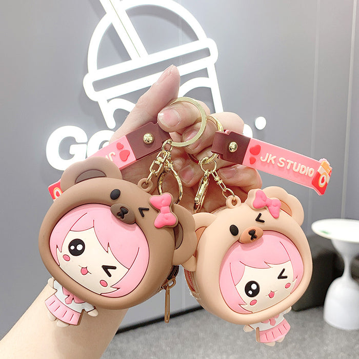 Jewelry WholesaleWholesale bear girl coin purse cute key chain JDC-KC-JCai014 Keychains 聚彩 %variant_option1% %variant_option2% %variant_option3%  Factory Price JoyasDeChina Joyas De China