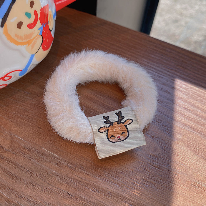 Cute Christmas Wholesale Hair Scrunchies Plush JDC-HS-Hankou005