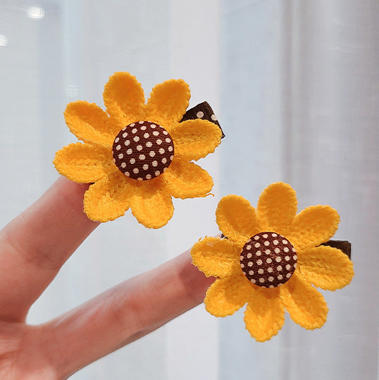 Jewelry WholesaleWholesale Cute Sunflower Hair Clip Hair Ring JDC-HS-WeiS001 Hair Scrunchies 唯尚 %variant_option1% %variant_option2% %variant_option3%  Factory Price JoyasDeChina Joyas De China