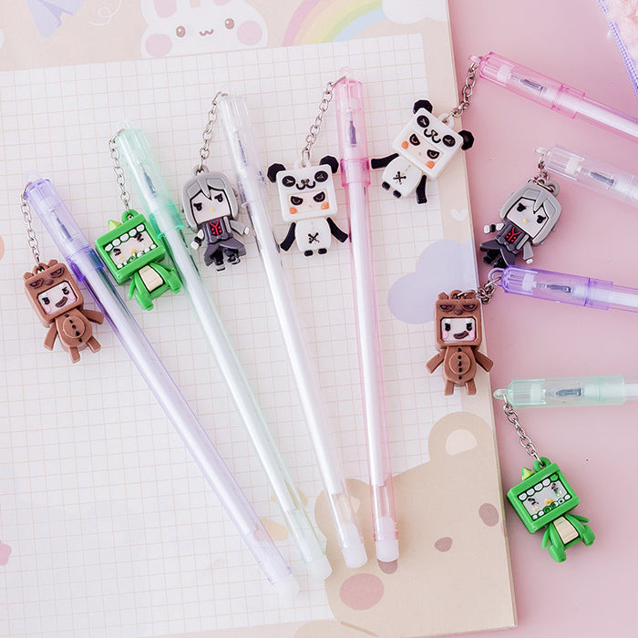 Wholesale pen plastic cute cartoon square mini villain MOQ≥2 JDC-BP-Weituo015