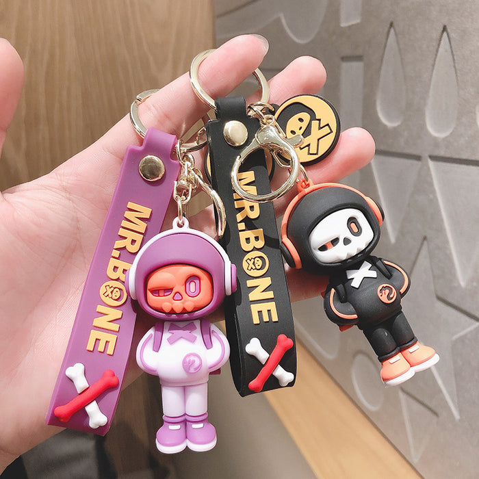 Wholesale Keychain PVC Cute Cartoon Funny Halloween Sweater Pendant JDC-KC-FeiRun081