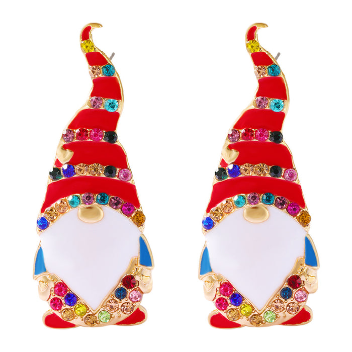 Wholesale Earrings Alloy Drop Oil Christmas MOQ≥2 JDC-ES-SHIYU002