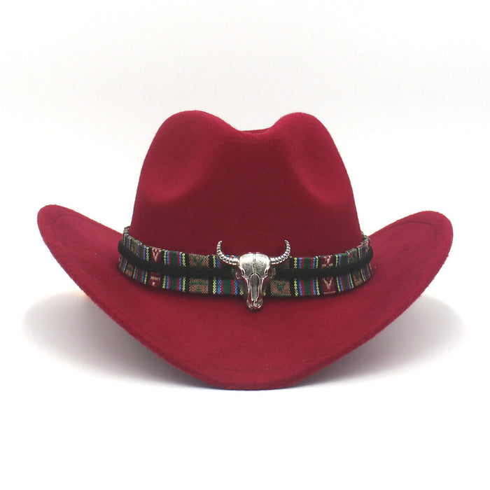 Wholesale Western Cowboy Style Wool Felt Hat Jazz Hat JDC-FH-HanDi003