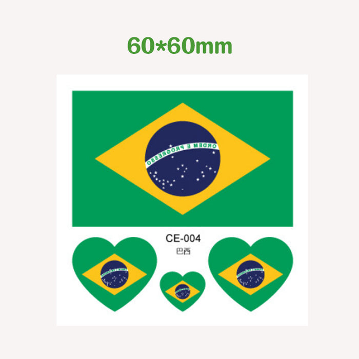 Wholesale Stickers World Cup Fans Flag Tattoo Stickers MOQ≥2 JDC-ST-RuiQ001