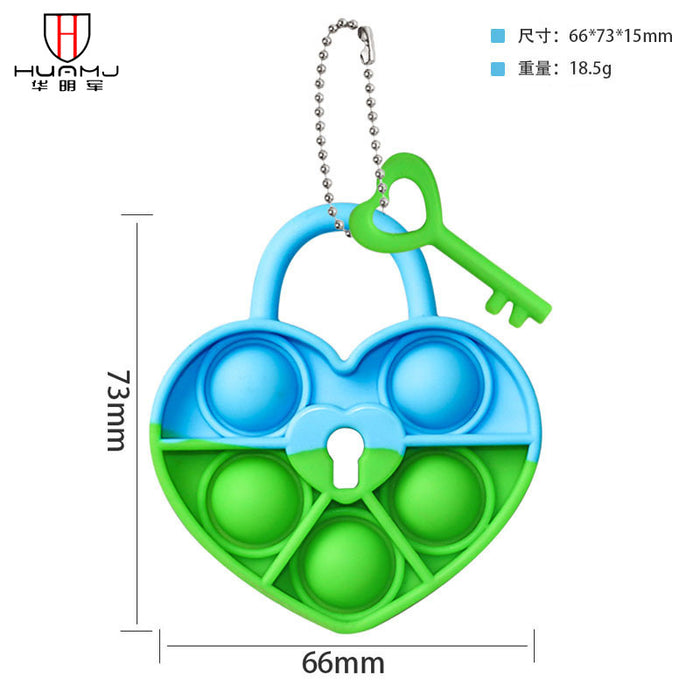 Jewelry WholesaleWholesale kids educational toy silicone decompression press le finger bubble keychain MOQ≥2 JDC-FT-HMJ022 fidgets toy 华明军 %variant_option1% %variant_option2% %variant_option3%  Factory Price JoyasDeChina Joyas De China