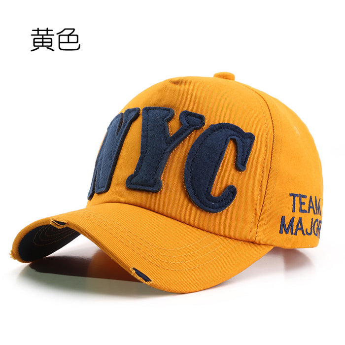 Wholesale hat letter embroidery washed distressed frayed baseball cap JDC-FH-TLa006