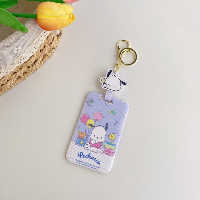 Wholesale Keychain Silicone Cute Cartoon Retractable Bus Card Holder MOQ≥2 (S) JDC-KC-JAD003