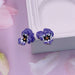 Jewelry WholesaleWholesale S925 color glazed flower alloy earrings JDC-ES-XuanY003 Earrings 宣妍 %variant_option1% %variant_option2% %variant_option3%  Factory Price JoyasDeChina Joyas De China