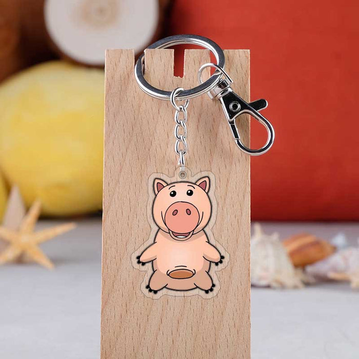 Wholesale fork pendant cartoon acrylic keychain MOQ≥2 JDC-KC-KaMan002