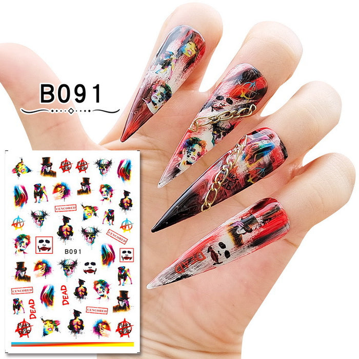 Wholesale Eco Resin Halloween Series Nail Stickers JDC-NS-Jinjia001