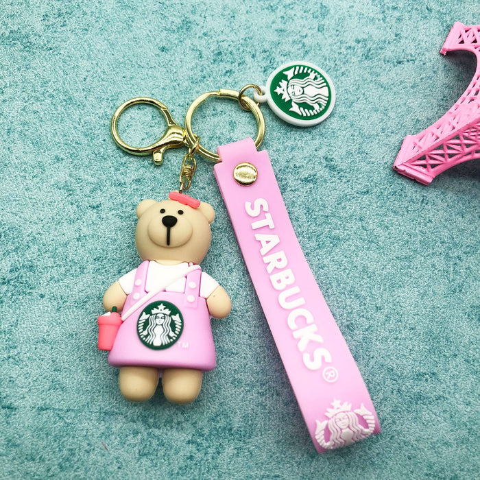 Wholesale Keychains PVC Hardware Cute Cartoon Bear (M) MOQ≥2 JDC-KC-LiangQ001