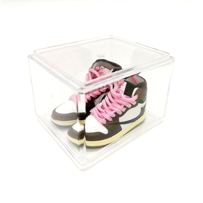 Wholesale Enamel Sneakers Plastic Transparent Box Keychains Ornaments JDC-KC-TuoH008