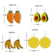 Jewelry WholesaleWholesale Hawaiian Fruit Pineapple Watermelon Lemon Cherry PU Leather Earrings MOQ≥2 JDC-ES-Chengy015 Earrings Chengy %variant_option1% %variant_option2% %variant_option3%  Factory Price JoyasDeChina Joyas De China
