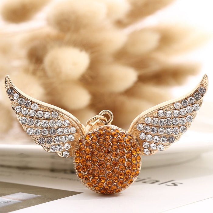 Jewelry WholesaleWholesale Angel Wings Alloy Rhinestone Keychain MOQ≥2 JDC-KC-ChaoK011 Keychains 超凯 %variant_option1% %variant_option2% %variant_option3%  Factory Price JoyasDeChina Joyas De China