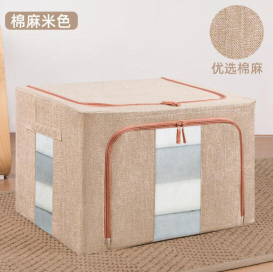 Wholesale Cotton Linen Steel Frame Storage Box Foldable JDC-SB-HAO003