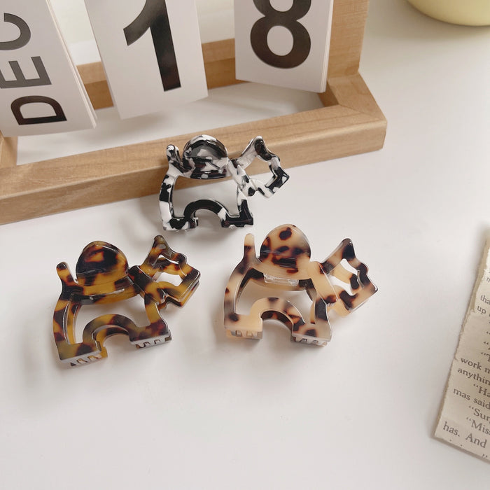 Wholesale Acetate Sheet Cute Dog Hair Clips MOQ≥2 JDC-HC-XingYi005