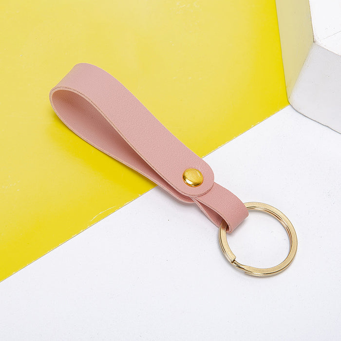 Wholesale Keychains PU Leather Car Simple Solid Color JDC-KC-XingR008