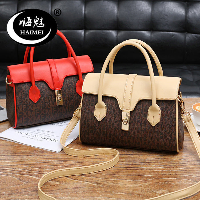 Wholesale Shoulder Bag PU Vintage Print Handbag Diagonal Cross JDC-SD-haim009