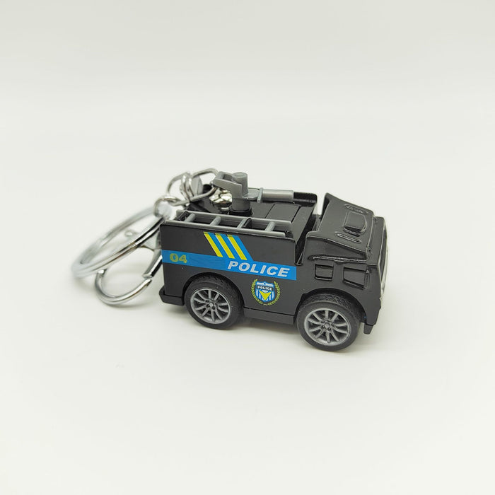 Wholesale creative new explosive alloy cartoon car rescue keychain JDC-KC-PinL003